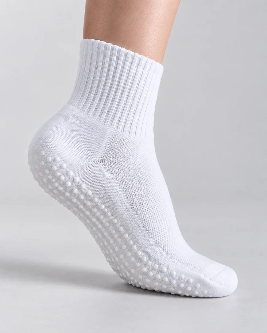 Tobillera antideslizante para Pilates, Blanco